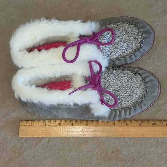 Sorel Out N About women's faux fur lined gray suede winter moccasins size 7 - Picture 8 of 12
